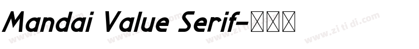 Mandai Value Serif字体转换